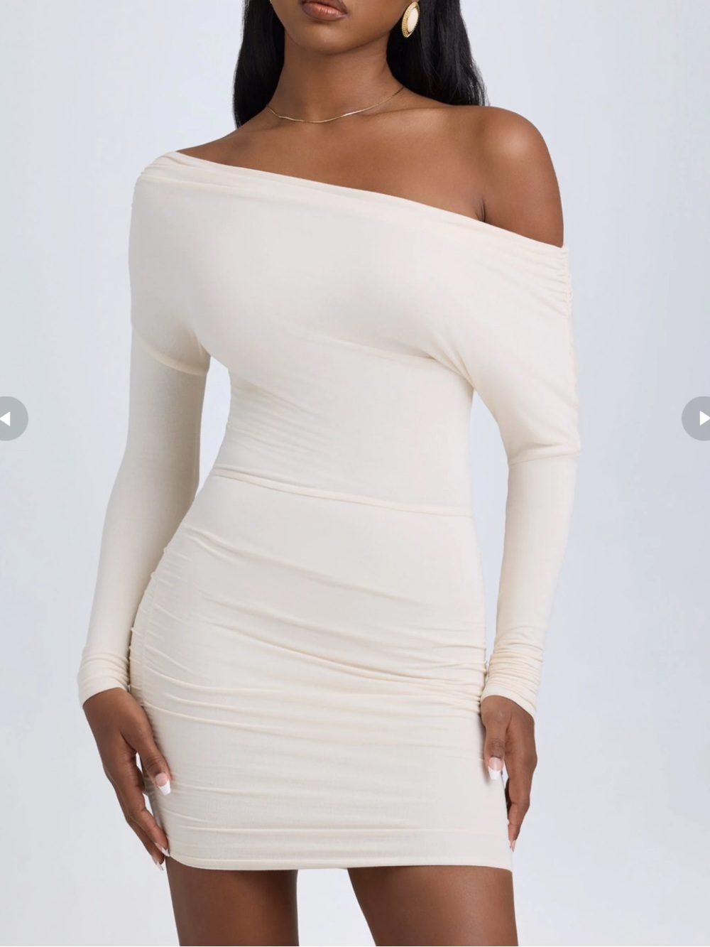 Off-Shoulder Long Sleeve Bodycon Dress